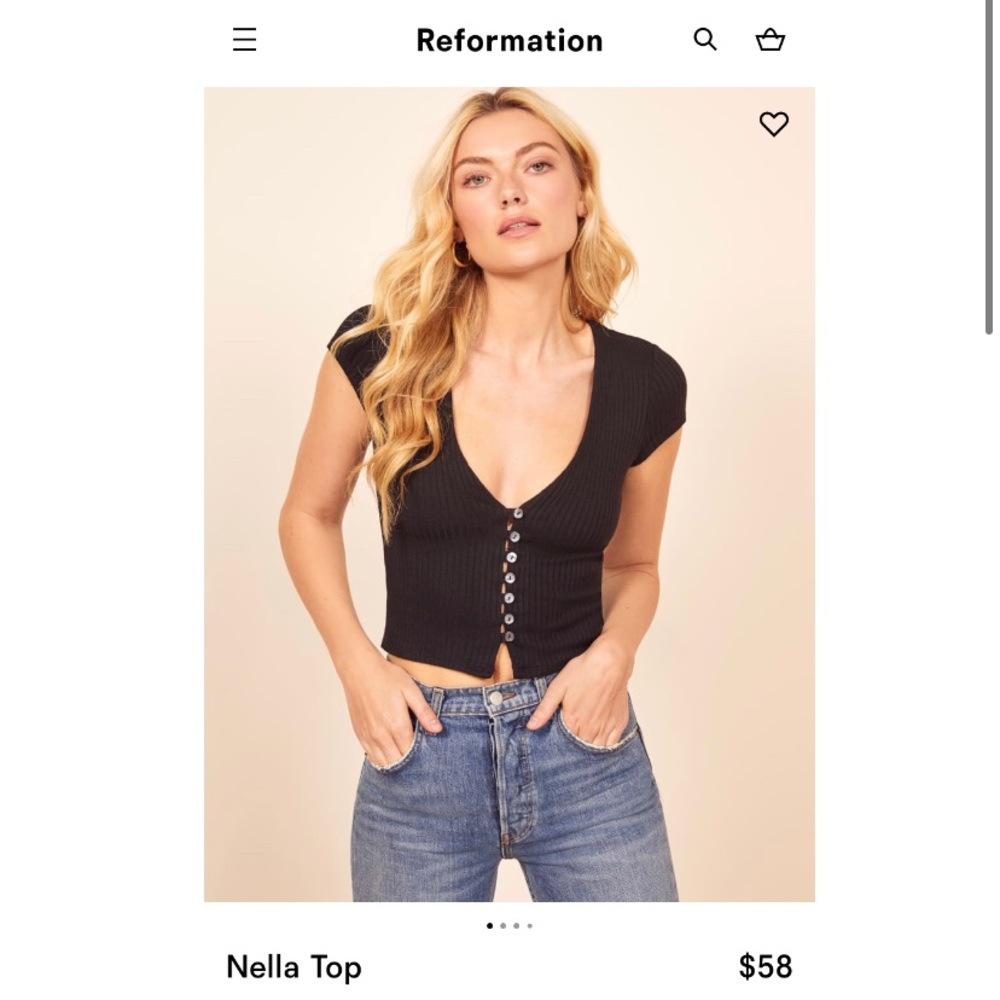Reformation Nella Rib Cardigan